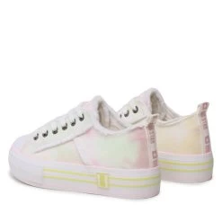 Sneakers Big Star Shoes LL274174 White/Pink/Yellow -Sneakers Urbaines Authentiques sneakers big star shoes ll274174 white pink yellow 2
