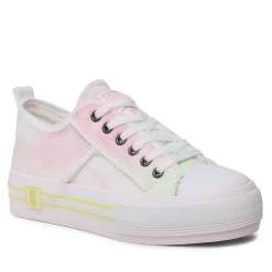 Sneakers Big Star Shoes LL274174 White/Pink/Yellow
