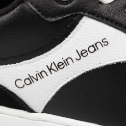 Sneakers Calvin Klein Jeans Casual Cupsole Laceup Low Su-Lth YM0YM00494 Black BDS -Sneakers Urbaines Authentiques sneakers calvin klein jeans casual cupsole laceup low su lth ym0ym00494 black bds 5
