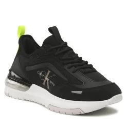 Sneakers Calvin Klein Jeans Comfair Runner Su-Mesh Mono W YW0YW00887 Black/Safety Yellow BDS