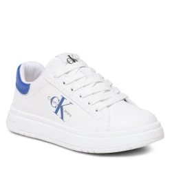 Sneakers Calvin Klein Jeans Low Cut Lace-Up Sneaker V3X9-80556-1355 M White/Royal X856 -Sneakers Urbaines Authentiques sneakers calvin klein jeans low cut lace up sneaker v3x9 80556 1355 m white royal x856 5