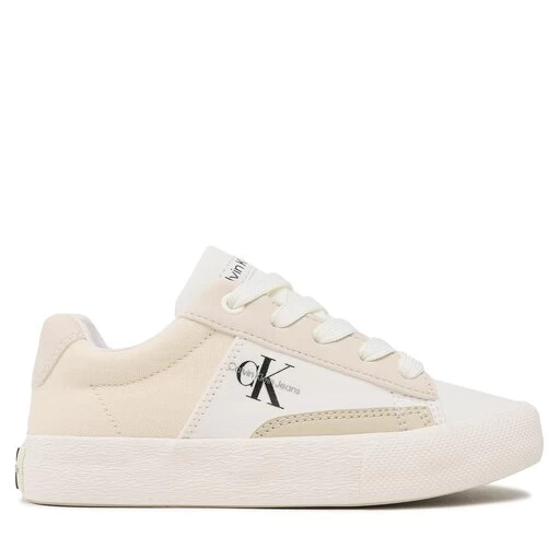 Sneakers Calvin Klein Jeans Low Cut Lace-Up Sneaker V3X9-80564-1355 M White/Beige/Sand Y607 2 Sneakers Calvin Klein Jeans Low Cut Lace-Up Sneaker V3X9-80564-1355 M White/Beige/Sand Y607 – Image 2