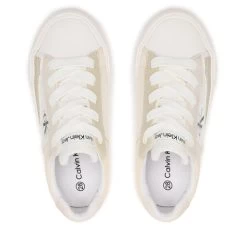 Sneakers Calvin Klein Jeans Low Cut Lace-Up Sneaker V3X9-80564-1355 M White/Beige/Sand Y607 9 Sneakers Calvin Klein Jeans Low Cut Lace-Up Sneaker V3X9-80564-1355 M White/Beige/Sand Y607 -Sneakers Urbaines Authentiques sneakers calvin klein jeans low cut lace up sneaker v3x9 80564 1355 m white beige sand y607 4