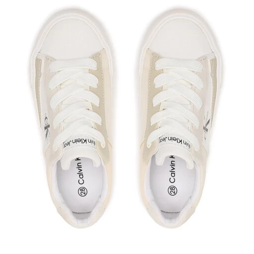 Sneakers Calvin Klein Jeans Low Cut Lace-Up Sneaker V3X9-80564-1355 M White/Beige/Sand Y607 5 Sneakers Calvin Klein Jeans Low Cut Lace-Up Sneaker V3X9-80564-1355 M White/Beige/Sand Y607 – Image 5
