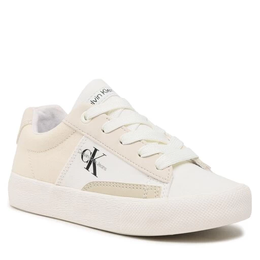 Sneakers Calvin Klein Jeans Low Cut Lace-Up Sneaker V3X9-80564-1355 M White/Beige/Sand Y607 1 Sneakers Calvin Klein Jeans Low Cut Lace-Up Sneaker V3X9-80564-1355 M White/Beige/Sand Y607