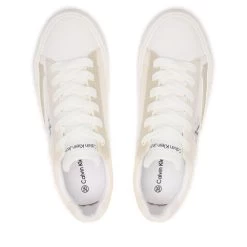 Sneakers Calvin Klein Jeans Low Cut Lace-Up Sneaker V3X9-80564-1355 S White/Beige/Sand Y607 9 Sneakers Calvin Klein Jeans Low Cut Lace-Up Sneaker V3X9-80564-1355 S White/Beige/Sand Y607 -Sneakers Urbaines Authentiques sneakers calvin klein jeans low cut lace up sneaker v3x9 80564 1355 s white beige sand y607 4