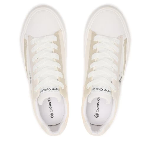 Sneakers Calvin Klein Jeans Low Cut Lace-Up Sneaker V3X9-80564-1355 S White/Beige/Sand Y607 5 Sneakers Calvin Klein Jeans Low Cut Lace-Up Sneaker V3X9-80564-1355 S White/Beige/Sand Y607 – Image 5