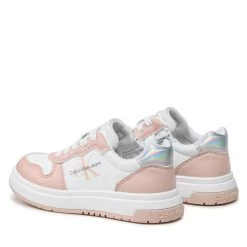 Sneakers Calvin Klein Jeans Low Cut Lace-Up V3A9-80473-1355 Pink/White X054 -Sneakers Urbaines Authentiques sneakers calvin klein jeans low cut lace up v3a9 80473 1355 pink white x054 2