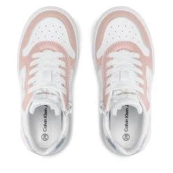 Sneakers Calvin Klein Jeans Low Cut Lace-Up V3A9-80473-1355 Pink/White X054 -Sneakers Urbaines Authentiques sneakers calvin klein jeans low cut lace up v3a9 80473 1355 pink white x054 4