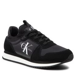 Sneakers Calvin Klein Jeans Runner Sock Laceup Ny-Lth-Wn YW0YW00840 Black BDS