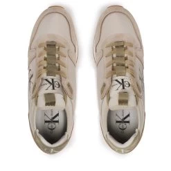 Sneakers Calvin Klein Jeans Runner Sock Laceup Ny-Lth YM0YM00553 Eggshell/Travertine 0GI -Sneakers Urbaines Authentiques sneakers calvin klein jeans runner sock laceup ny lth ym0ym00553 eggshell travertine 0gi 4