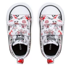 Sneakers Converse Ctas 2v Ox 772875C White/University Red/Black -Sneakers Urbaines Authentiques sneakers converse ctas 2v ox 772875c white university red black 5