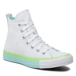 Sneakers Converse Ctas Hi A00543C White/Light Dew/Lime Rave