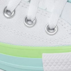 Sneakers Converse Ctas Hi A00543C White/Light Dew/Lime Rave -Sneakers Urbaines Authentiques sneakers converse ctas hi a00543c white light dew lime rave 5