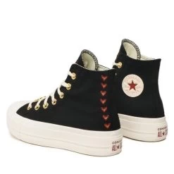 Sneakers Converse Ctas Lift Hi A05138C Black/Egret/Back Ally Brick -Sneakers Urbaines Authentiques sneakers converse ctas lift hi a05138c black egret back ally brick 2