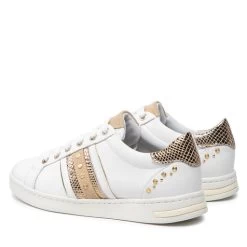 Sneakers Geox D Jaysen A D151BA 085RY C0232 White/Gold -Sneakers Urbaines Authentiques sneakers geox d jaysen a d151ba 085ry c0232 white gold 2