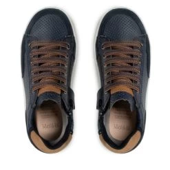 Sneakers Geox J Djrock B. B J255VB 0CL22 CF46N M Navy/Cognac -Sneakers Urbaines Authentiques sneakers geox j djrock b b j255vb 0cl22 cf46n m navy cognac 5