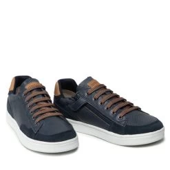 Sneakers Geox J Djrock B. B J255VB 0CL22 CF46N S Navy/Cognac -Sneakers Urbaines Authentiques sneakers geox j djrock b b j255vb 0cl22 cf46n s navy cognac 4