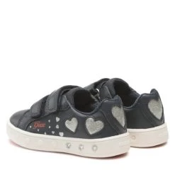 Sneakers Geox J Skylin Girl J358WA054ASC0673 M Navy/Silver -Sneakers Urbaines Authentiques sneakers geox j skylin girl j358wa054asc0673 m navy silver 2