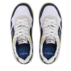 Sneakers Pepe Jeans London B Brighton PBS30552 White 800 -Sneakers Urbaines Authentiques sneakers pepe jeans london b brighton pbs30552 white 800 4